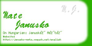 mate janusko business card